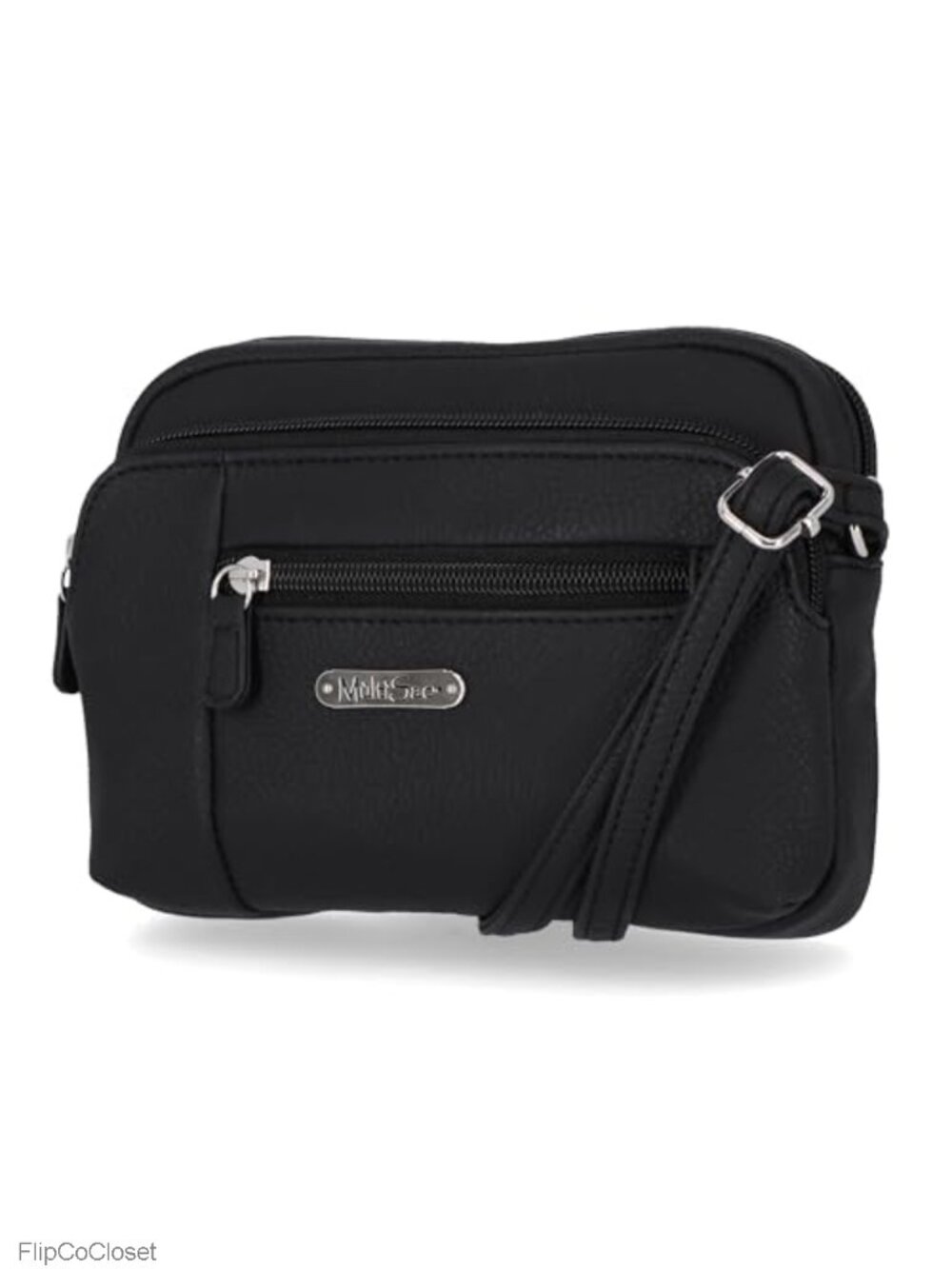 Faux Leather Mini Crossbody Bag with Adjustable Strap